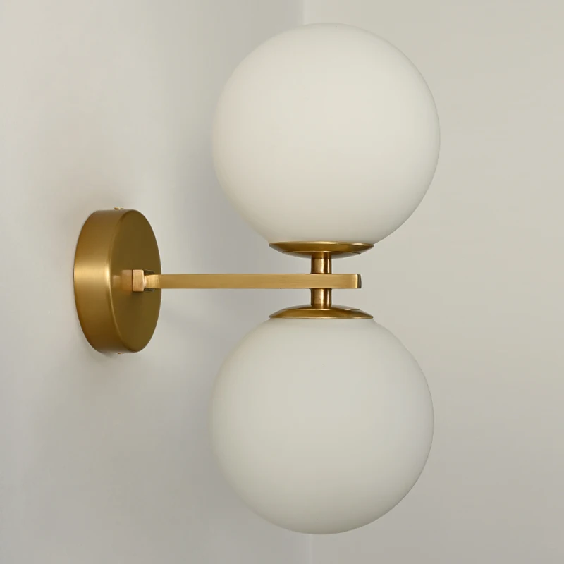 America Iron street light oriental lamp the room glass ball copper wall lamp