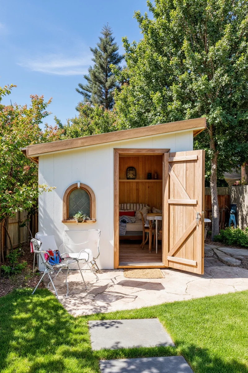 Backyard home office setup
