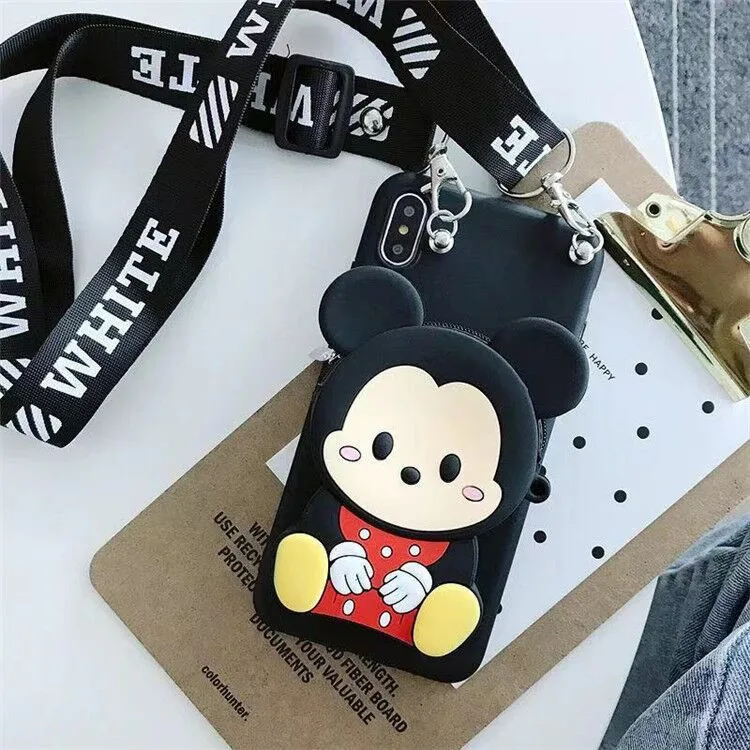 

2021 Case 3d Cute Cartoon Zipper Wallet Phone Case For Huawei P Smart Plus / for huawei p40/p30 / for huawei enjoy, Multi-color