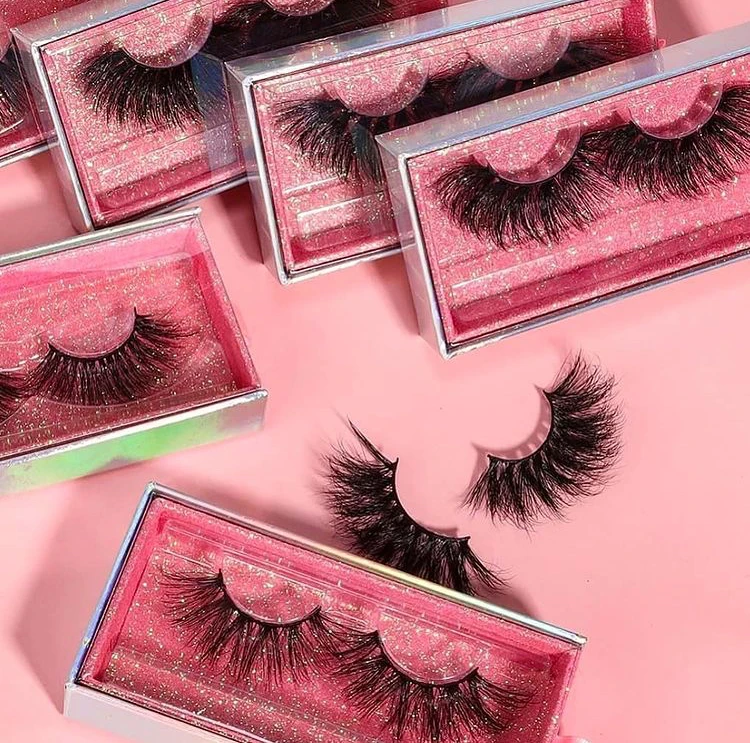 

new arrivals Full Strip Lashes long dramatic 3d Mink Eyelashes Private Label 25mm eyelashes pink hologram PVC slide custom boxes