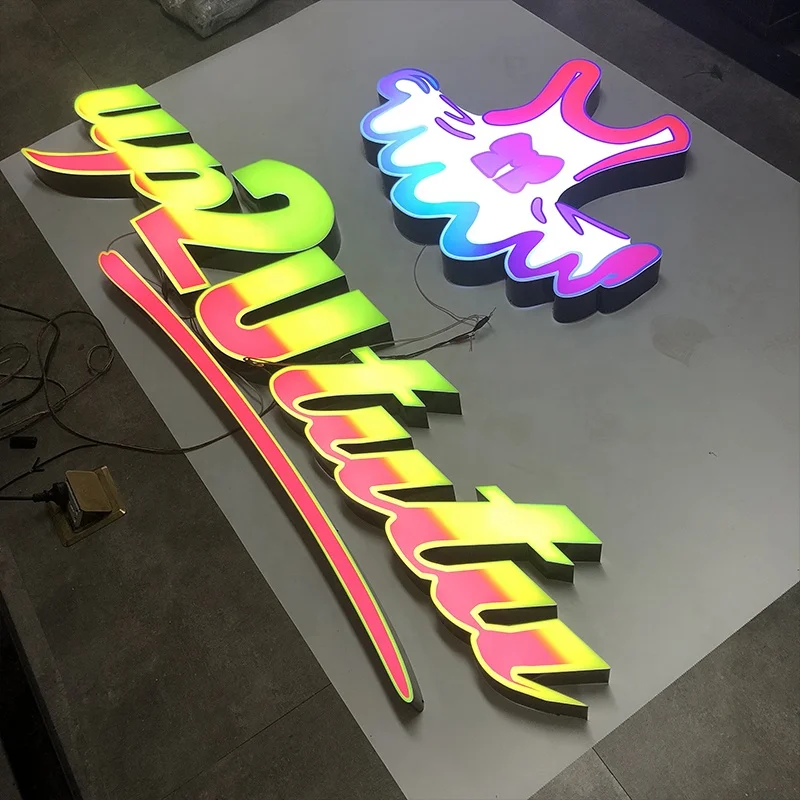 3d diy frontlit led signs acrylic channel letter sign custom led logo made in China