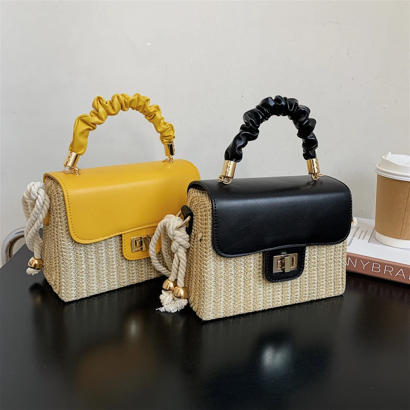 

2021 Fashion Woven Purses Girls Luxury Messenger Handbag Ladies Cute Hand Bags For Young Woman