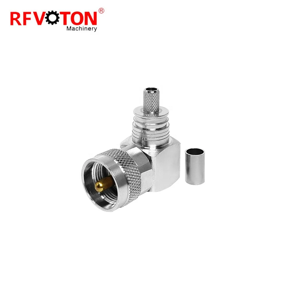 

rf coaxial lmr240 with UHF male/plug right angle connector