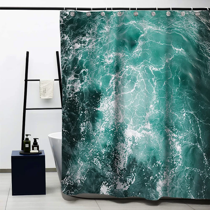 

YIwu manufacturer Sea Shower Curtain for Bathroom