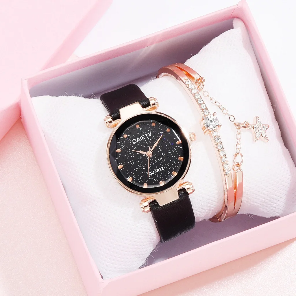 

Fashion Women Watches Best Sell Star Sky Dial Clock Luxury Women's Bracelet Ladies watch Quartz Wristwatches Relogios Feminino