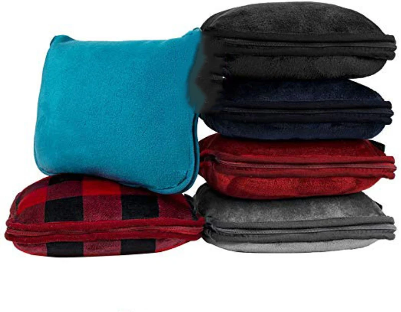 Packable Travel Blanket And Pillow Set Portable Hiking Blanket Car