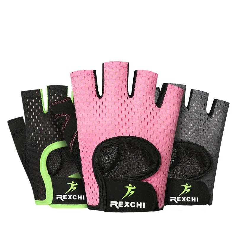 

Men Women Half Finger Fitness Gloves Weight Lifting Gym Breathable Anti-slip Dumbbell Horizontal Bar Training Gloves, 8 colors available