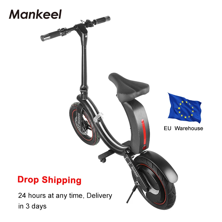 

EU warehouse In Stock Wholesale 450w Electric Motorcycles 14 Inch Tire Fully Folding Electric Bike For Adults
