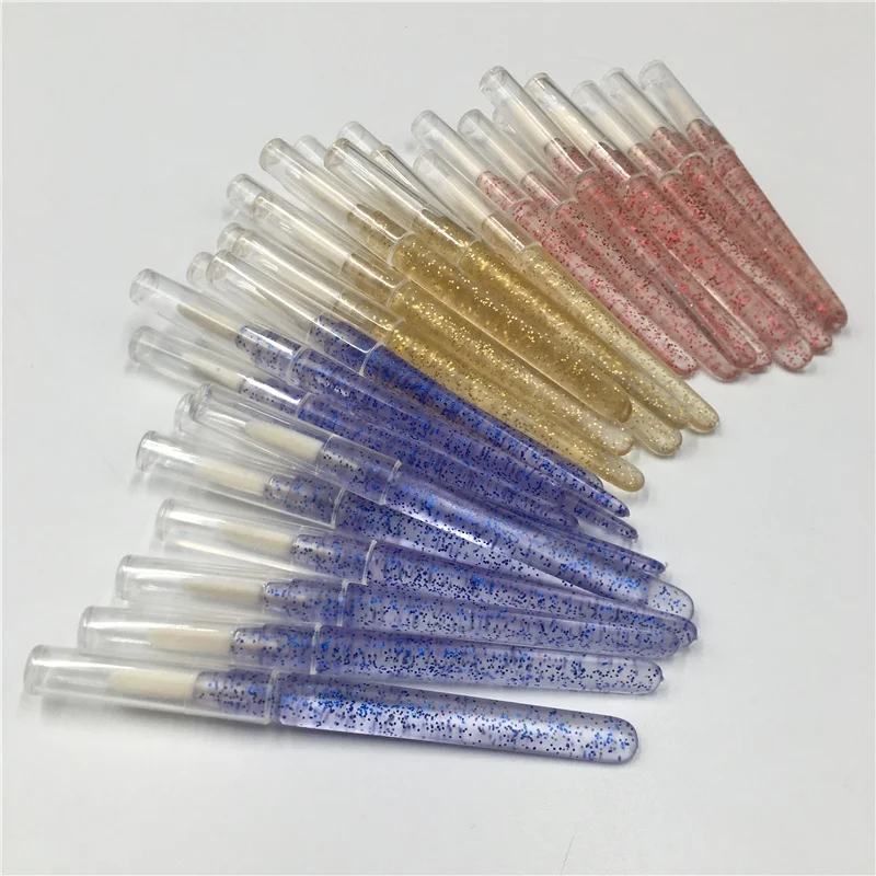 

2021 Wholesale Crystal Handle Lip Gloss Makeup Brush Lipstick Applicator Glitter Lip Gloss Wands Disposable Lip Brush Applicator