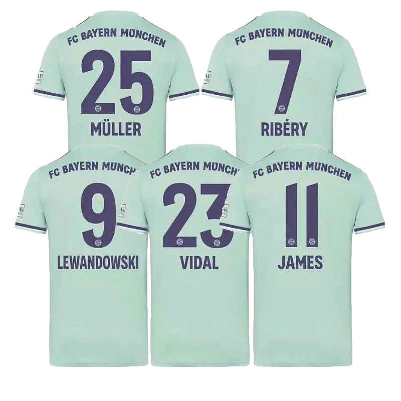 

Men's19-20 Robert Muller 25# Franck Ribery 7# Robert Lewandowski 9# James Rodriguez 11# Soccer Jerseys Football Shirt Uniform