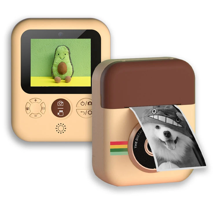 

2.4 Inch IPS Screen Instant Printing Camera, Thermal Mini Printer 12MP Digital Video Camera//