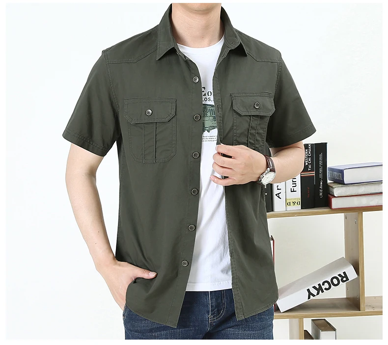 Summer Mens Fitness Cotton Short Sleeve Work Shirt Buy Mens Heavy