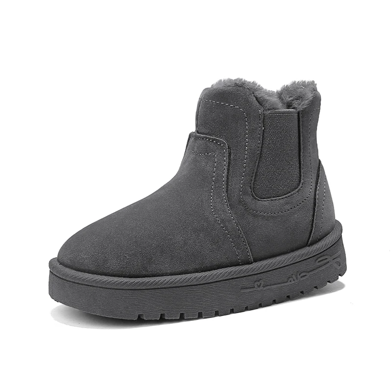 

New Arrivals Fashion Comfort Boys Girls Cotton Shoes Custom Warm Winter Snow Boots for Kids, Black,brown,grey