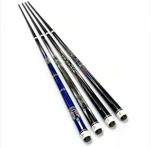 Innovative Design High-quality Carbon Fiber&maple Wood 58 Inches 1/2 Billiard Pool Cue with Multi-layer Leather Cue Tip for Sale