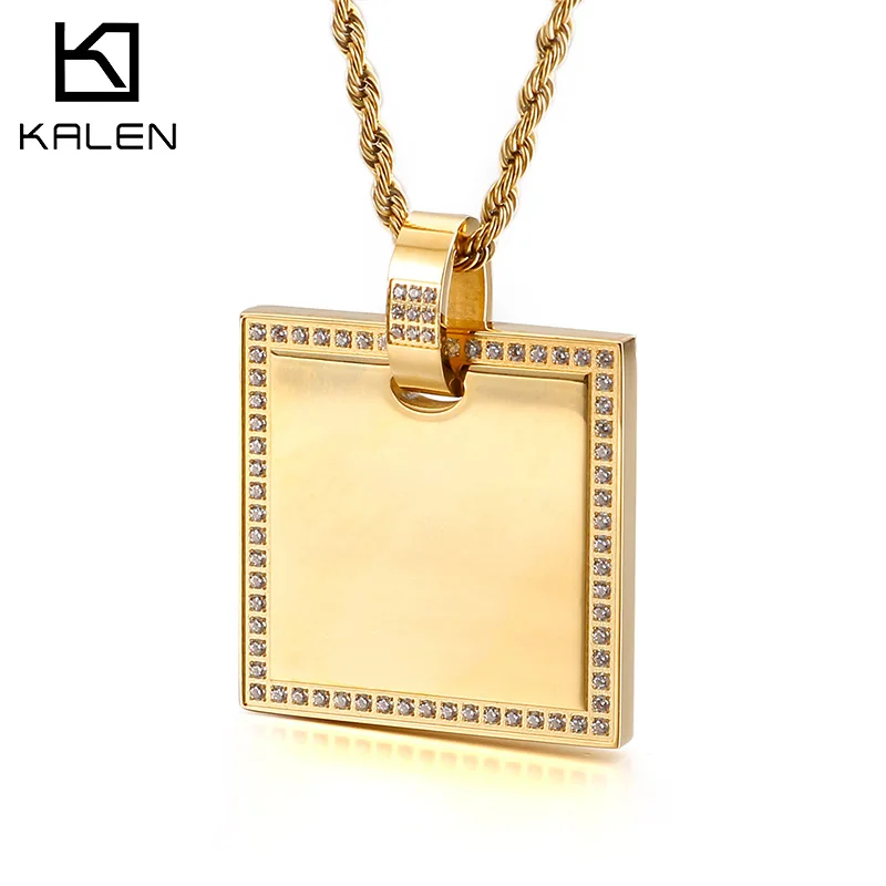 

New Design Hot Sale Women Accessories Jewelry Necklace Adjustable Party Square Pendant Necklace, Silver,gold