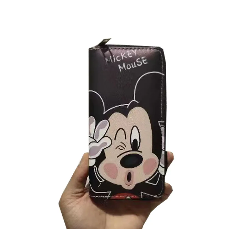 

mickey mouse leather wallet Mickey long flat wallets Mickey cute cheap wallets