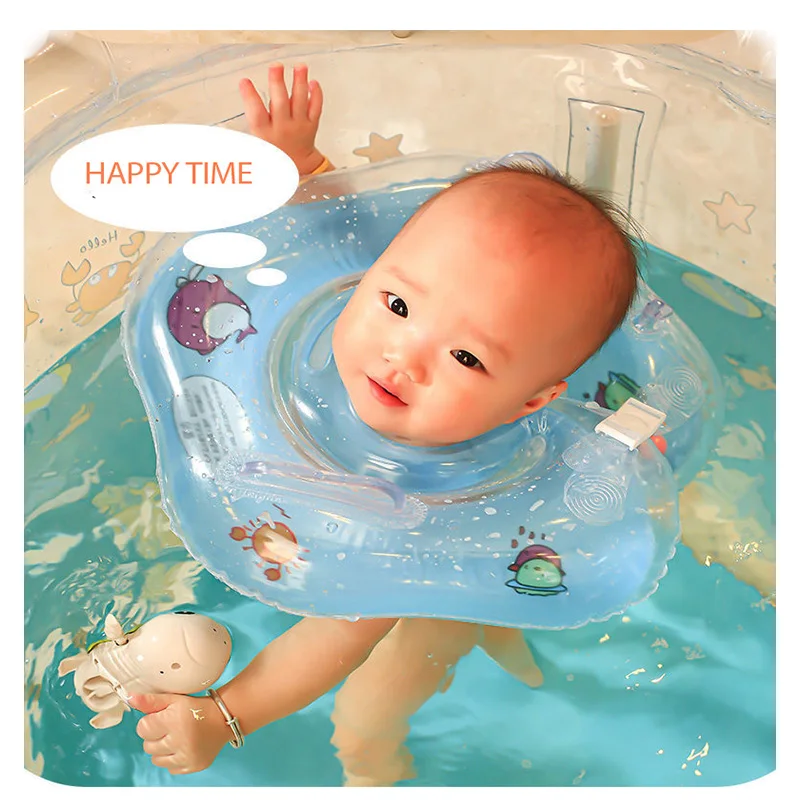 

2021 High Quality Safety Newborn Baby Inflatable Swim Infant Neck Float Ring Swimming Neck Float, Pink blue yellow green