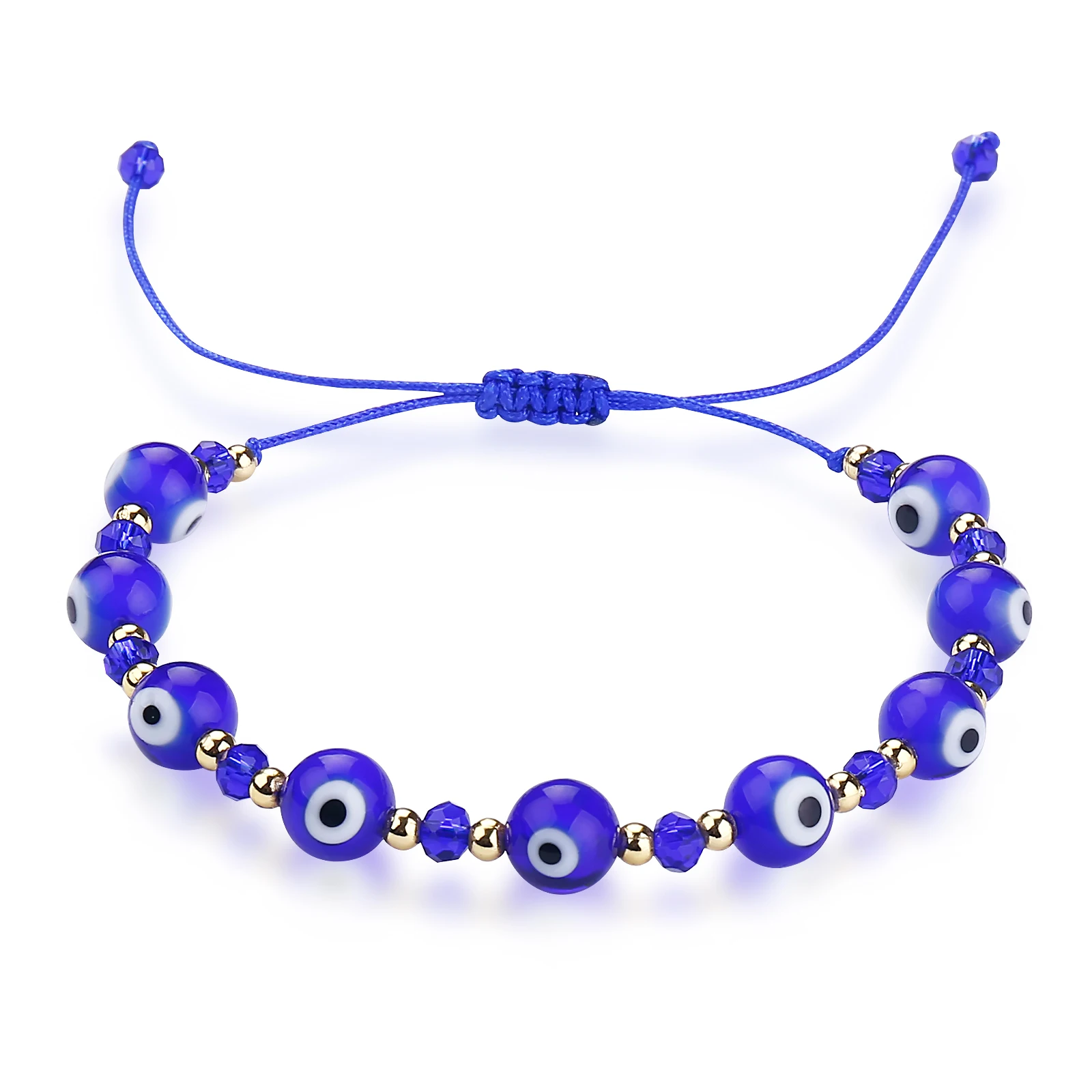 

2022 New Turkish Lucky Bracelets Evil Blue Eye Bead Bracelet Men Women Handmade Braided Lucky Jewelry Charm Bracelet, Picture shows