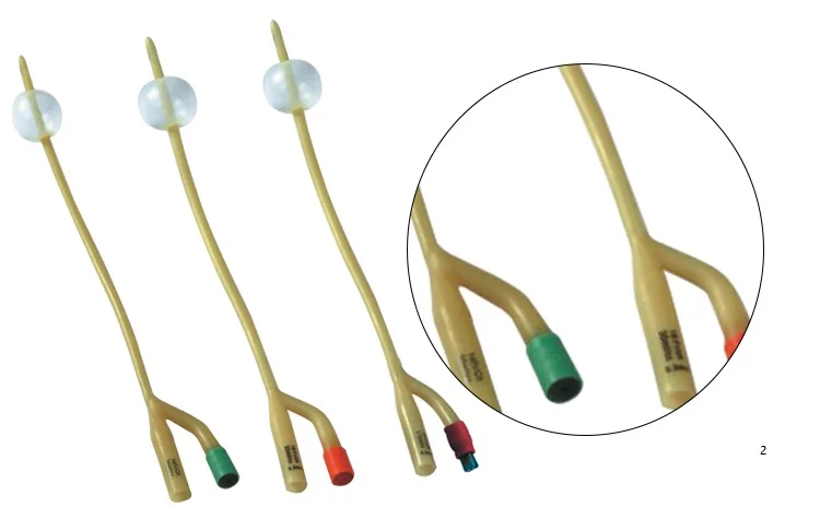 
Two Way disposable Latex Female Foley Catheter 