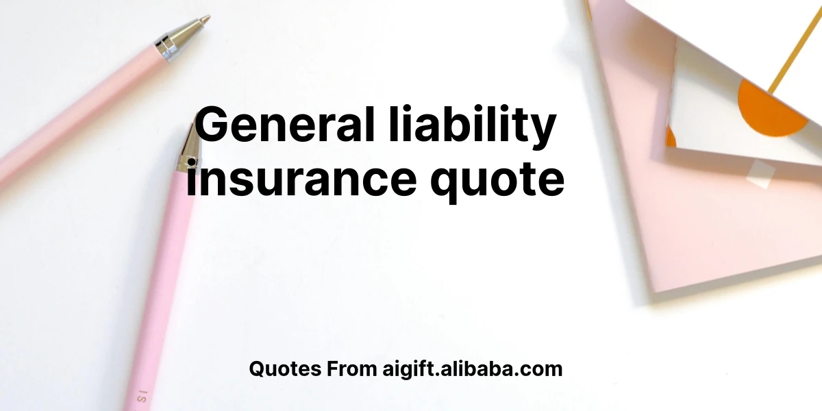 general liability insurance quote