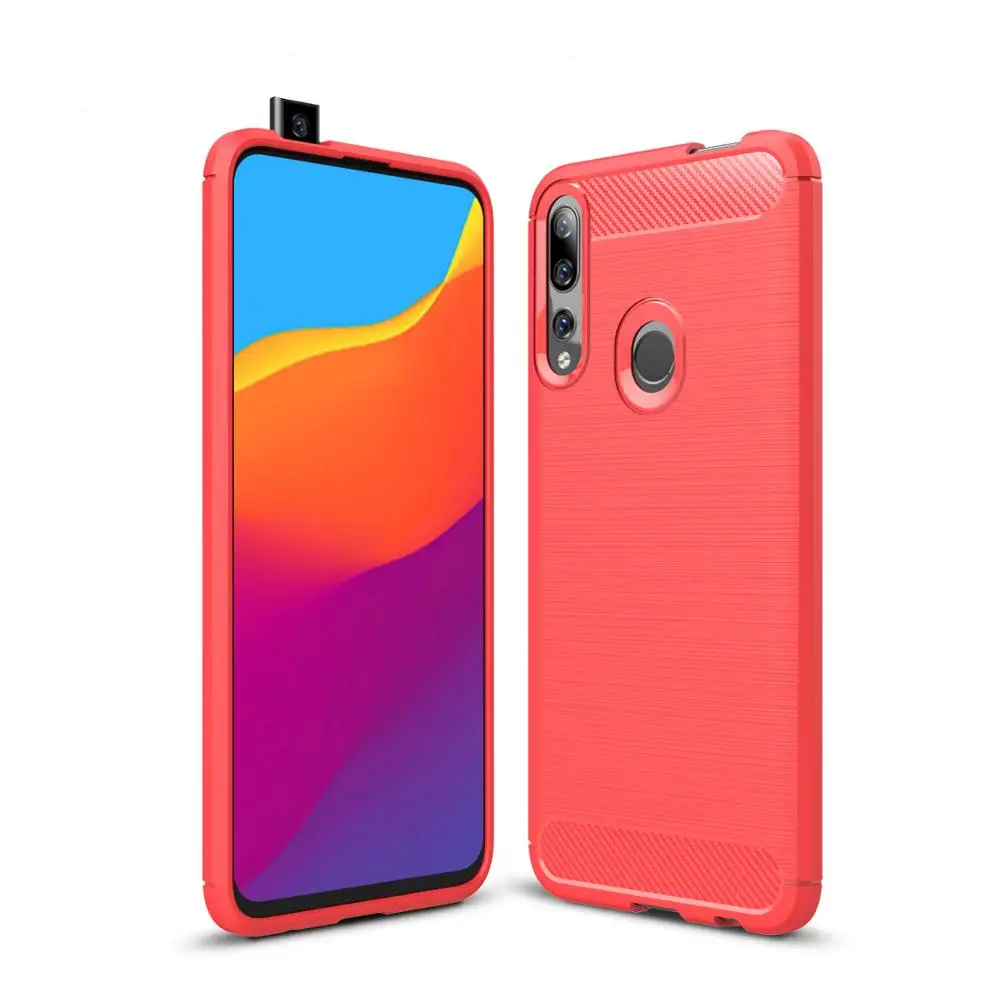 

Viseaon Cell Phone Covers for Huawei Y9 prime 2019 Case Shockproof Carbon Fiber Rugger Armor Phone Case for Huawei Y9 prime 2019, Navy blue, black,gray,red