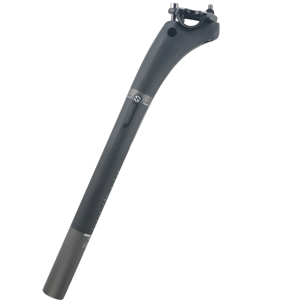 Upanbike Bike Seat Post T800 3k Carbon Fiber Lay Back Matt Black Bicycle Seatpost 27.2mm 30.8mm