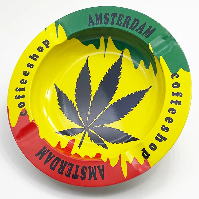 

SHINY Ash Tray Weed Smoke Custom Logo Wholesale Cigar Round Ash Tray