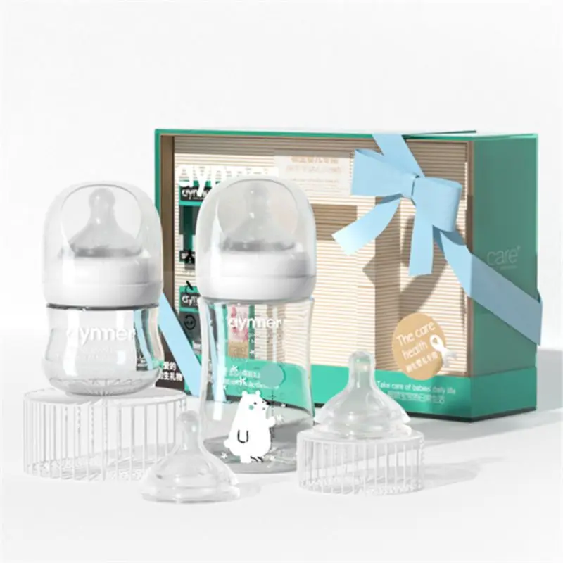 

China Cheap Price 80ml/160ml Glass Baby Feeding Bottle Hands Free Bottle Feeding