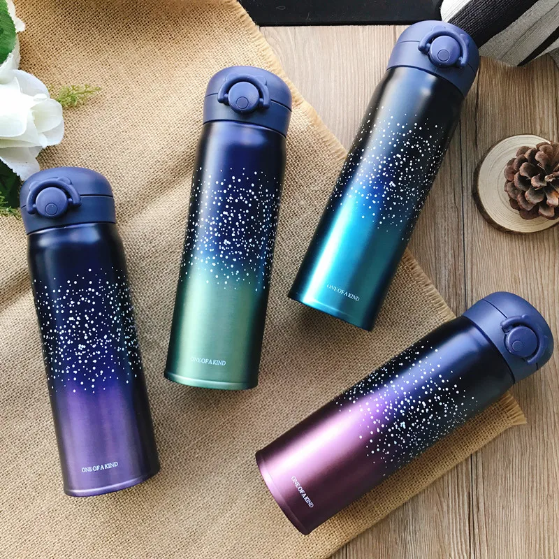 

New Design 500ml Thermos Cup Double Wall Stainless Steel Vacuum Flasks Coffee Tea Milk Travel Mug Thermo Bottle Gifts Thermocup