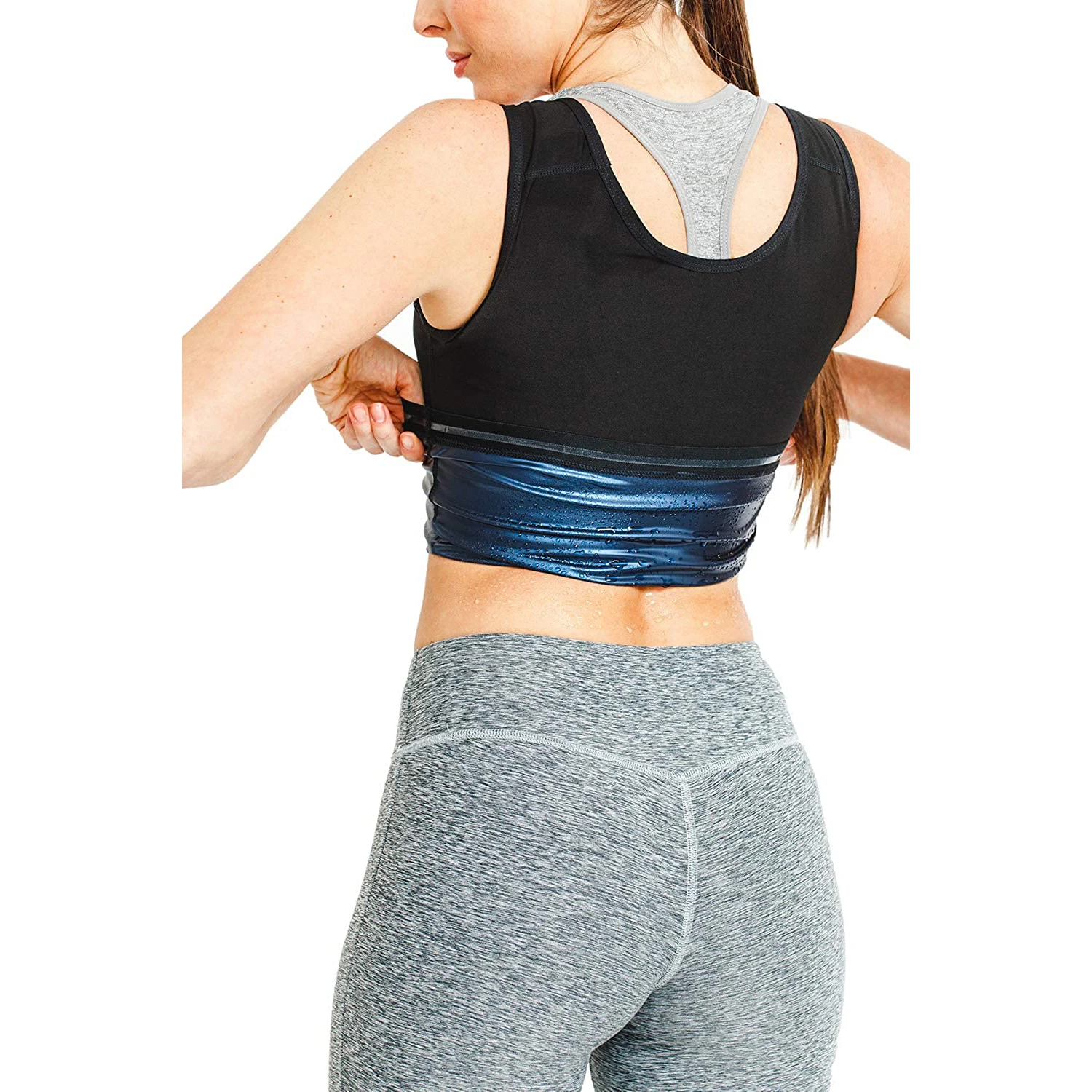 

New List Custom Logo Shape Sauna Vest Waist Coach Weight Watering Shape Belly Slimming Vest