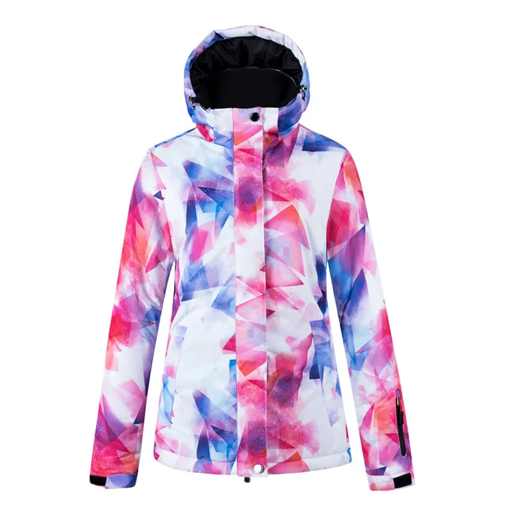 

New Style Women's Outdoor Apparel Ski Jackets Snowboard Jacket Colorful Printed Ski Coat Windproof Waterproof Snowsuit, 6style