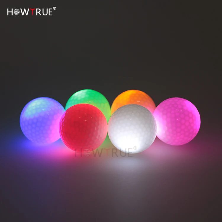 Wholesale custom color flash LED golf balls