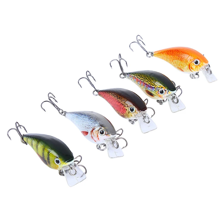 

Wholesale 6.5g 55mm Artificial ABS Material Swimming Seabass Floating Fishing Tackle Crankbait Lure With Treble Hooks