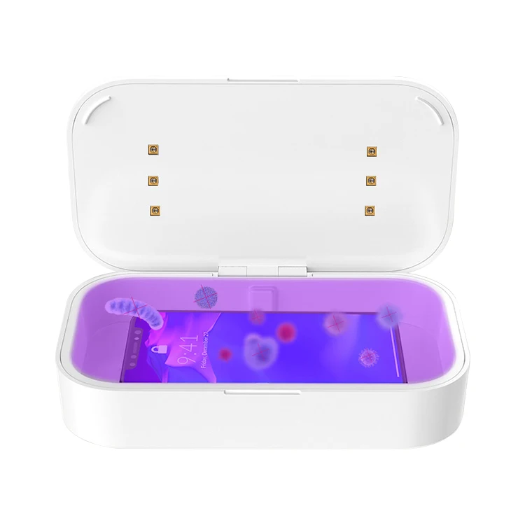 

Multi function UV Light Cellphone Smart Phone Sterilizer Disinfector Wireless Charger Disinfection Box UV Sterilizer