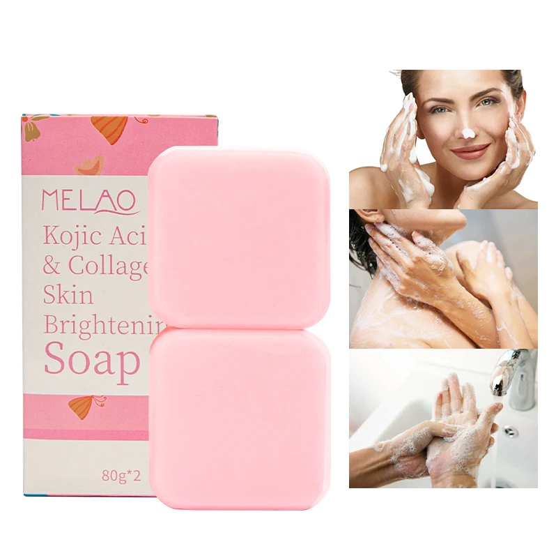 

Wholesale 80g private label natural organic handmade bath soap deep cleaning whitening moisturizing kojic acid soap, Pink