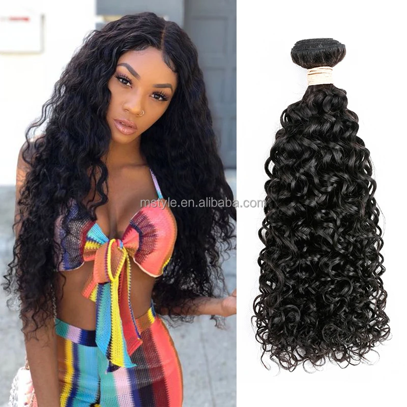 

100%Human Hair Water Wave Bundles Malaysian Water Wave Bundles with Closure For Cheap