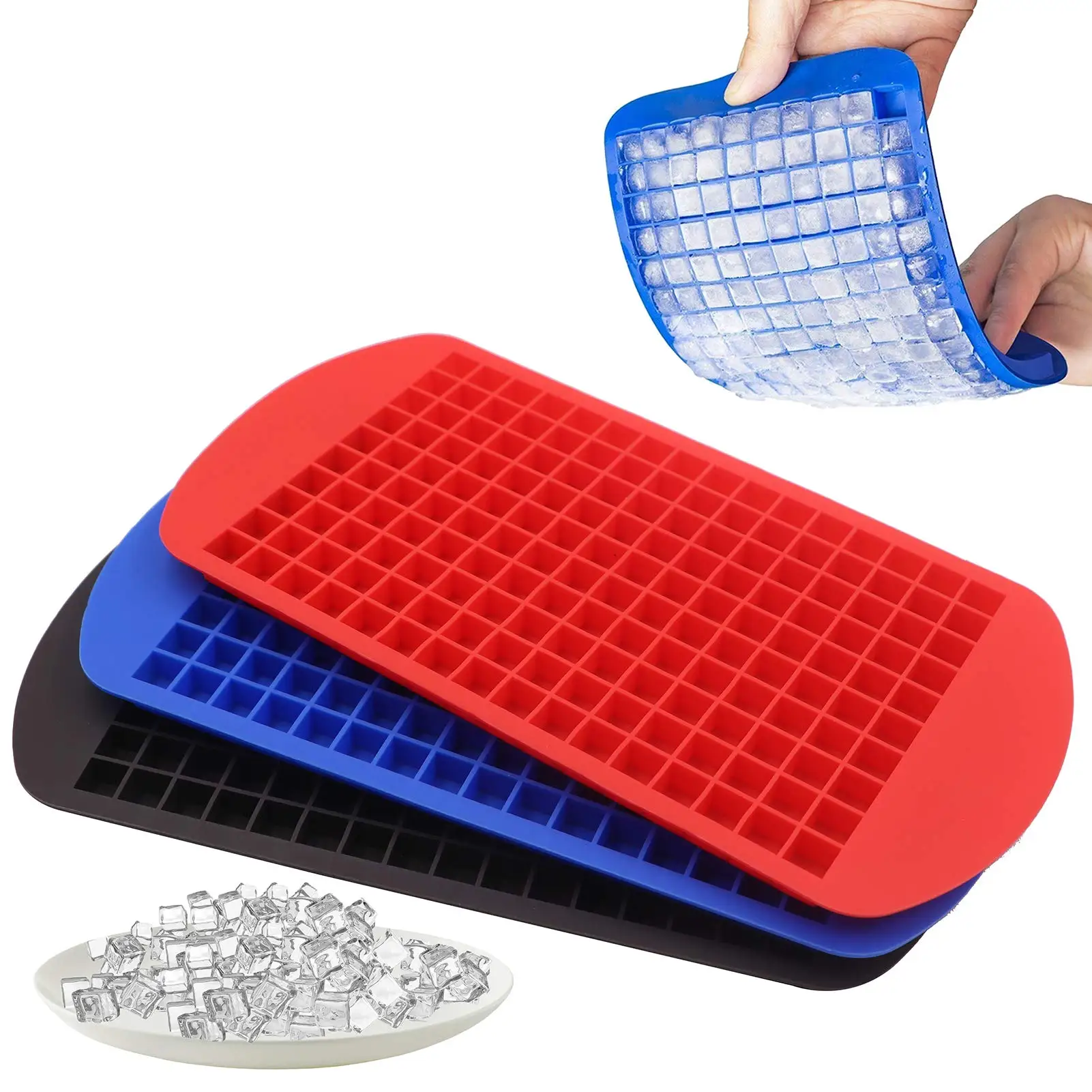

Mini Ice Cube Trays 2 Ice Tray Set 160 Small Cube Silicone Molds Bpa-free Mini Cubes Will Chill Your Drink Faster, According to pantone color