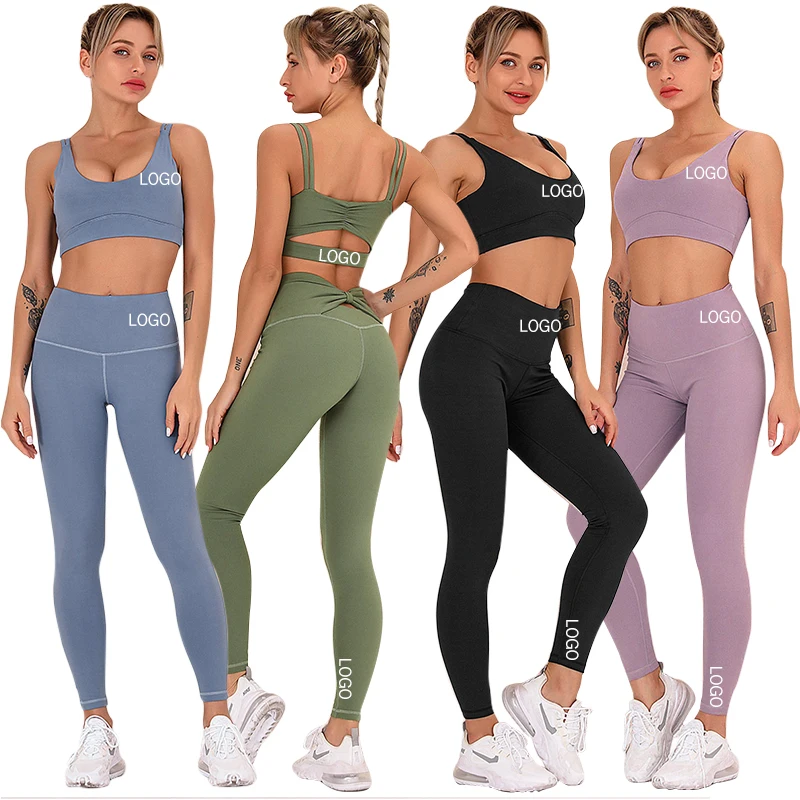 

Seamless Yoga Suit 2 Piece Sports Running Yoga Clothing Fitness Tracksuits Wear High Waisted Workout Leggings Yoga Set Wear Gym, Accept customized workout yoga set