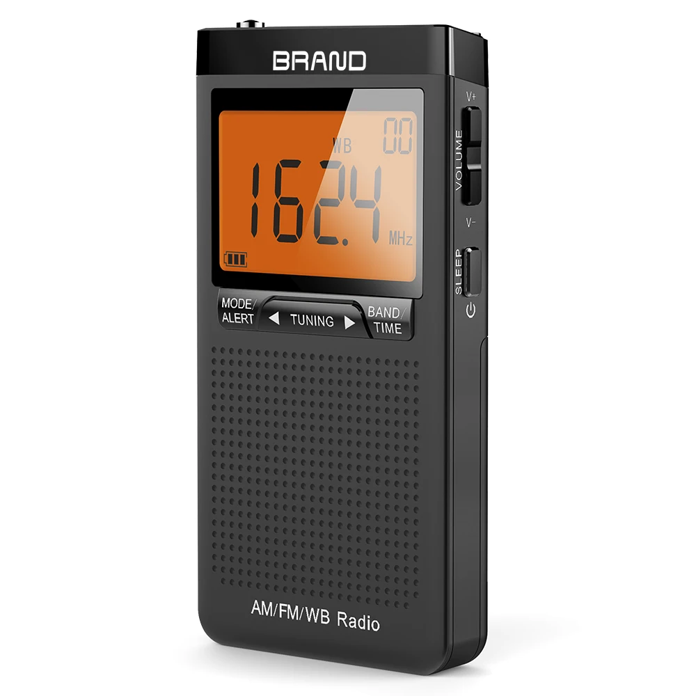 

NEW Portable Mini weather alert am fm noaa Digital Radio with snooze Alarm Clock