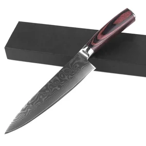 Image of damascus steel 67 layers Damascus kitchen knife 8 inch chef knife