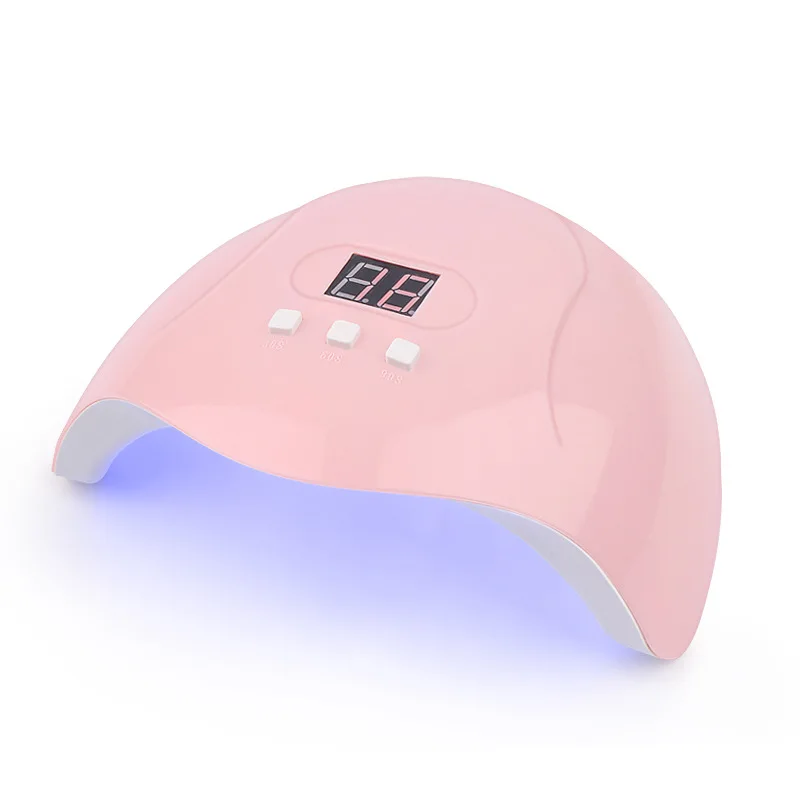 

54W Nail Art UV LED Lamp Portable Nail Art Polish Machine Gel Nail Hand Dryer For Manicure, Pink