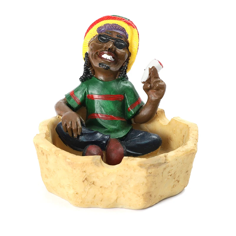 

Ready Stock Wholesale Custom High Quality Funny Smoke Accessories Jamaican Sexy Resin Ashtray, As shown