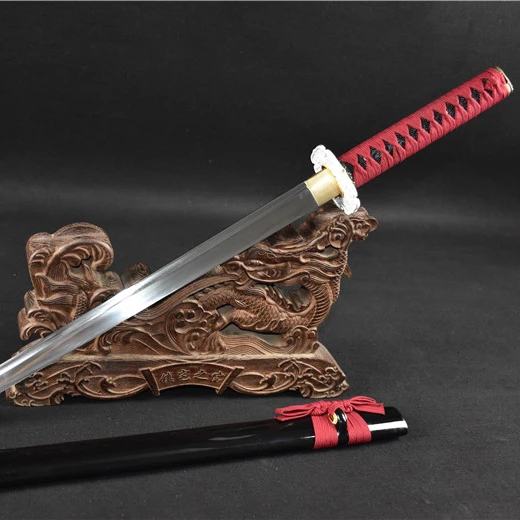 

2020 new saya painting bamboo clay-tempered carbon steel 1095 Japanese samurai sword katana with real hamon