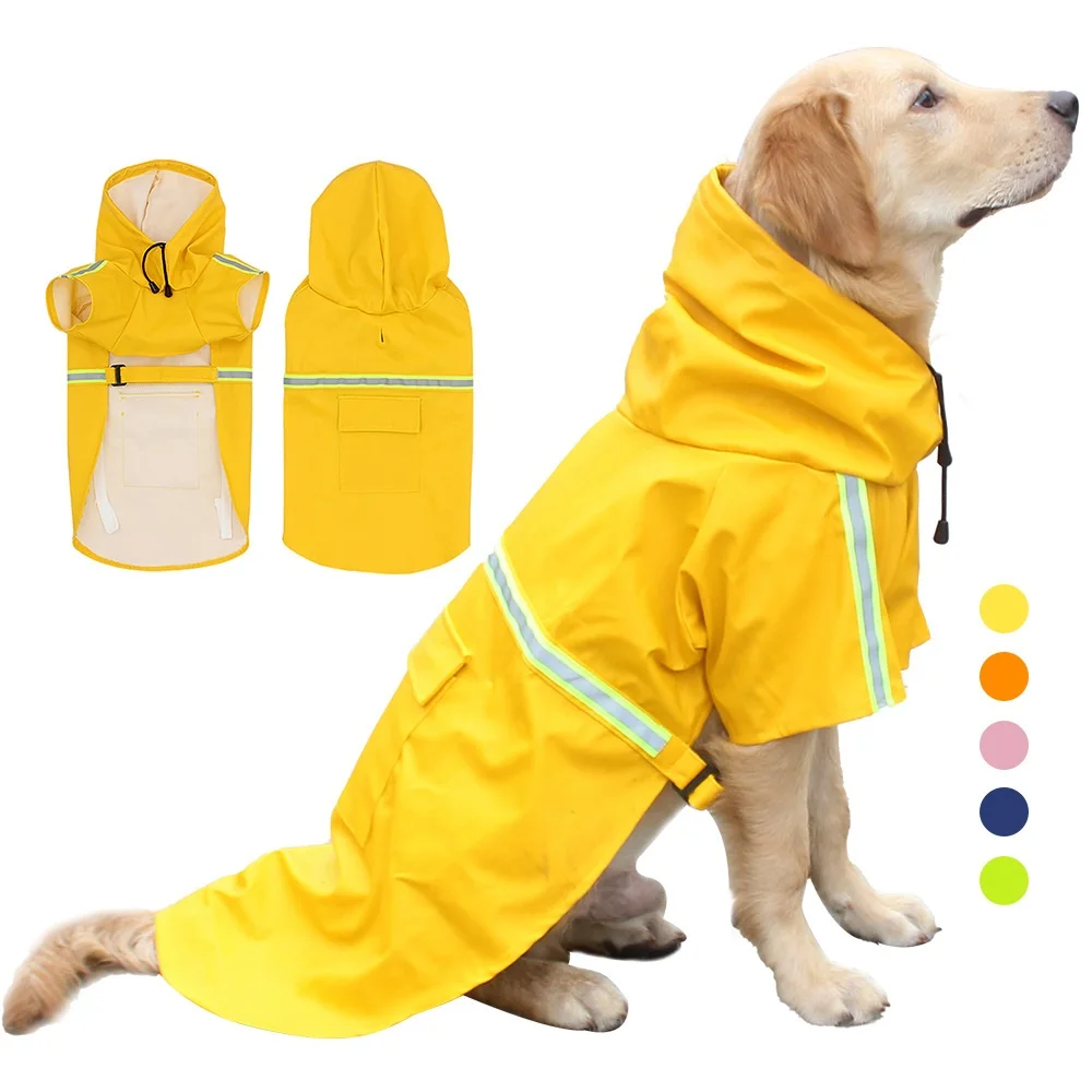 

New various specifications big dog transparent hat poncho pet cape raincoat, 5 colors