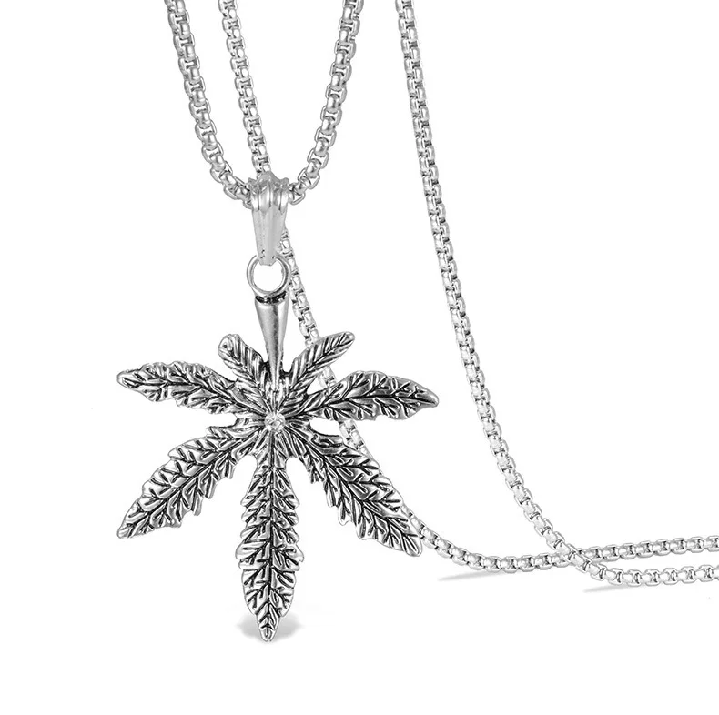 

Fashion fashion retro necklace pendant leaf pendant necklace men accessories wholesale, Picture shows