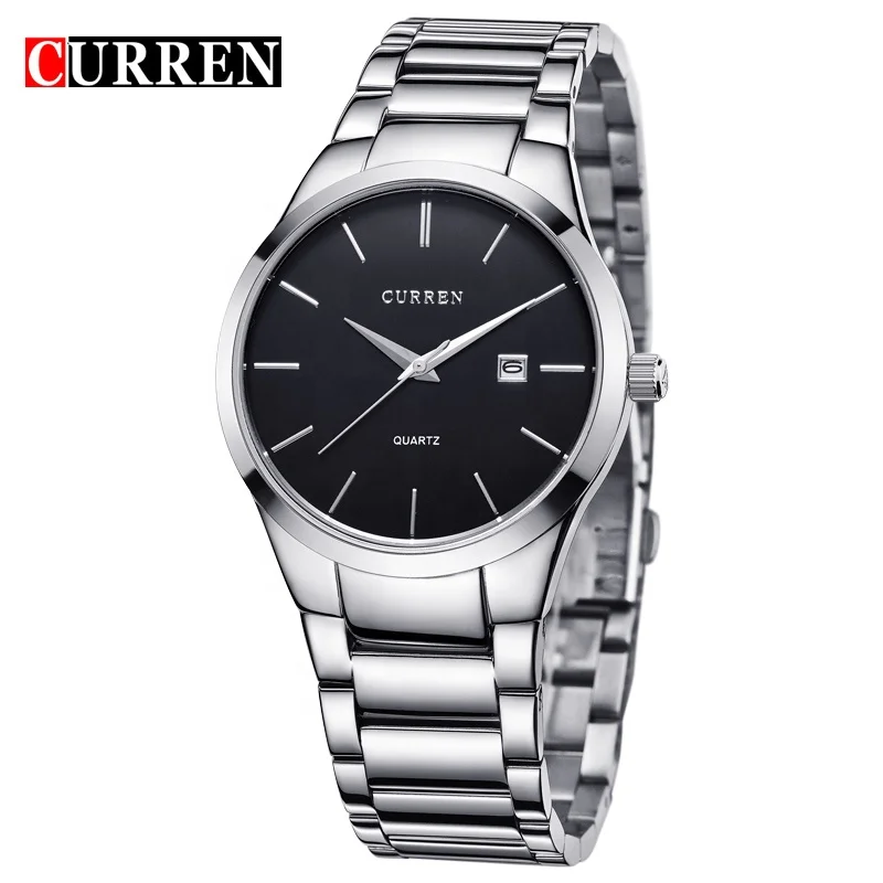 

CURREN 8106 Men Quartz Watch Gentle Business Watch Fashion Stainless Steel Relogio Masculino, 4-color