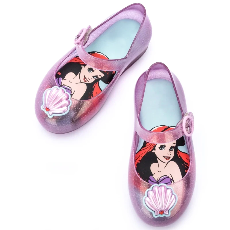 

MINI DD Girl Casual Shoes Princess Mermaid Frozen Toddler Outdoor School Footwear Plastic Kids Summer Jelly Sandal Shoes