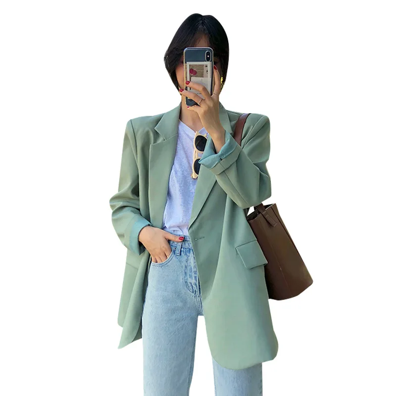 

Korean Women's Suit Jacket Autumn Korean Loose Temperament Suit Jacket