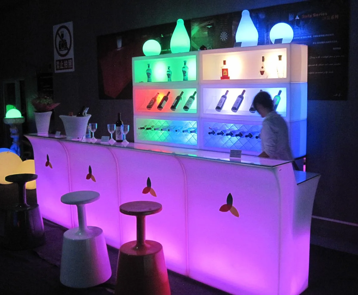 Lighting Mobile Bar Counter Luxury Led Bar Table Fantastic Bar Counter