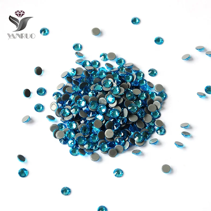 

Wholesale Multiple Sizes Aquamarine Hotfix Self Adhesive Rhinestones Strass For Garment Accessories, 202 aquamarine